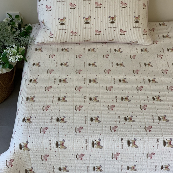 91家纺网 家纺一手货源 找家纺 汇庭 2025秋冬新款·全棉床盖三件套 奇奇小马