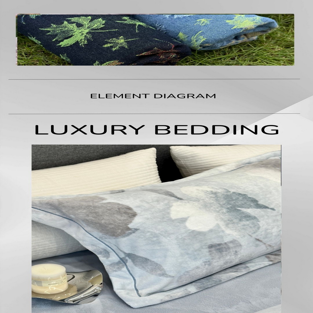 91家纺网 家纺一手货源 找家纺 JUICY 橘滋家纺 2025新款浪漫丰盈牛奶臻棉绒印花系列四件套 朵影