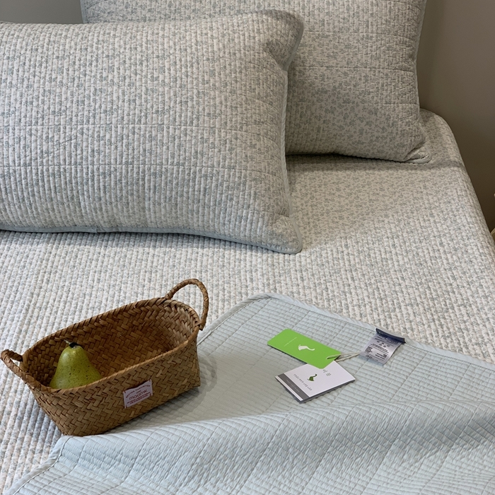 91家纺网 家纺一手货源 找家纺 汇庭 2025秋冬新款·全棉床盖三件套 素颜绿庄园