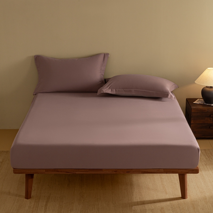 91家纺网 家纺一手货源 找家纺 秀色家纺 2025高端长绒棉贡缎加厚磨毛纯棉单件床笠三件套床罩全棉床垫保护套50s 冬禧-香芋紫