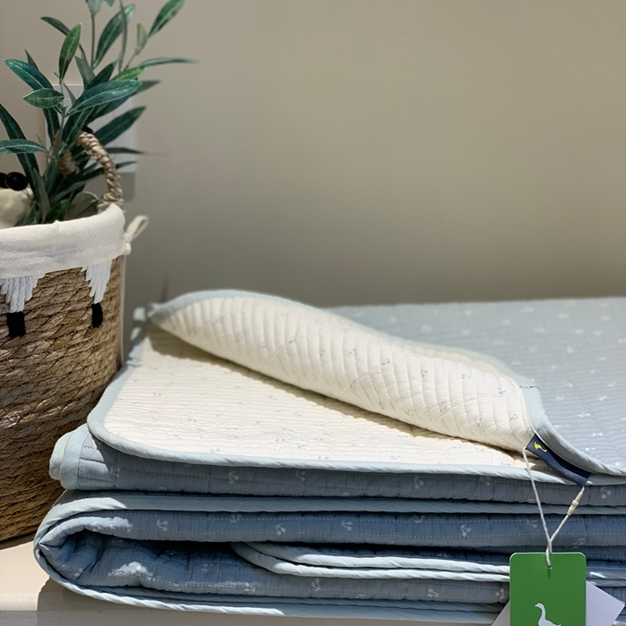 91家纺网 家纺一手货源 找家纺 汇庭 2025秋冬新款·全棉床盖三件套 樱桃蓝