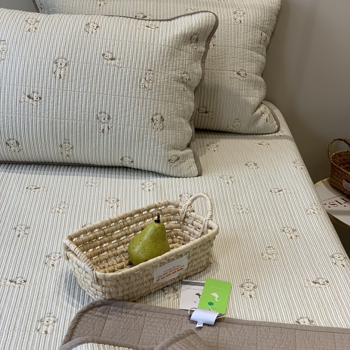 91家纺网 家纺一手货源 找家纺 汇庭 2025秋冬新款·全棉床盖三件套 原宿小狗