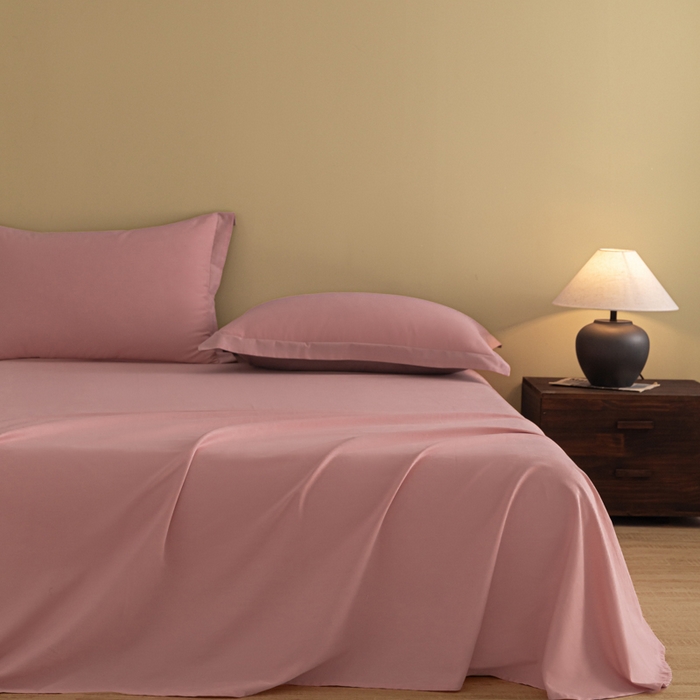 91家纺网 家纺一手货源 找家纺 （总）秀色家纺 2025冬季微绒感精梳全棉加厚碳素轻磨毛纯棉床单三件套被单单件Ａ类