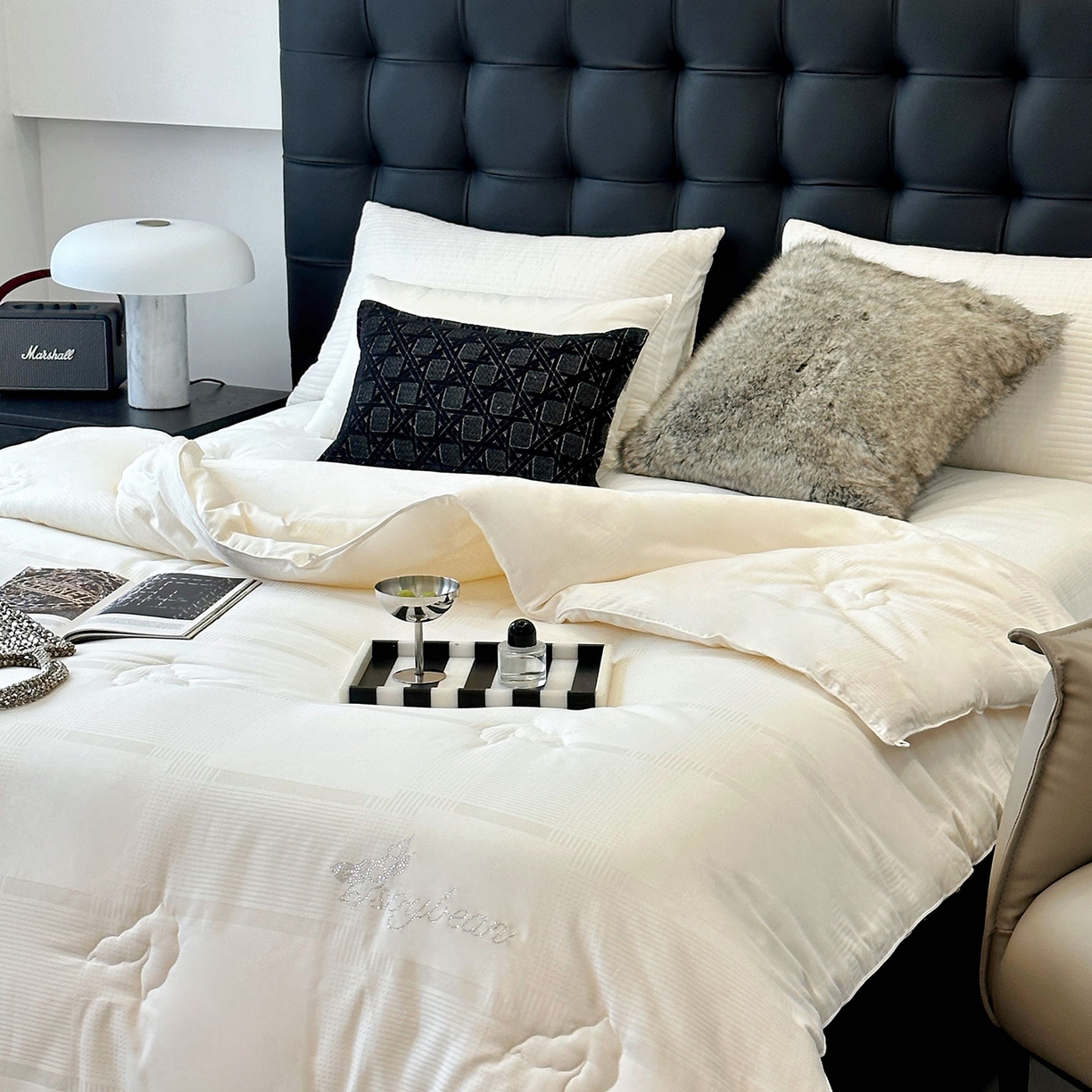 91家纺网 家纺一手货源 找家纺 （总）JUICY 橘滋家纺 2025新款全棉抗菌大豆四季被春秋被子被芯