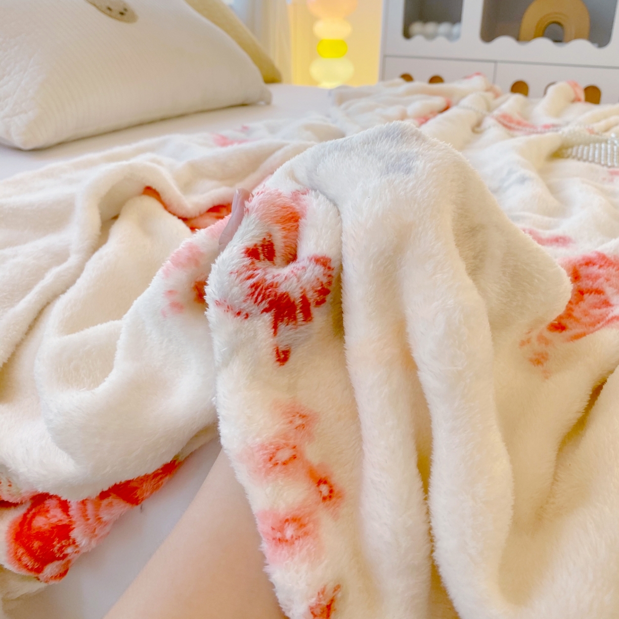 91家纺网 家纺一手货源 找家纺 yyds网供 2025新款简约印花泡泡绒毯多功能加绒盖毯沙发空调房办公午休毯毛毯毯子 国色天香-泡泡绒