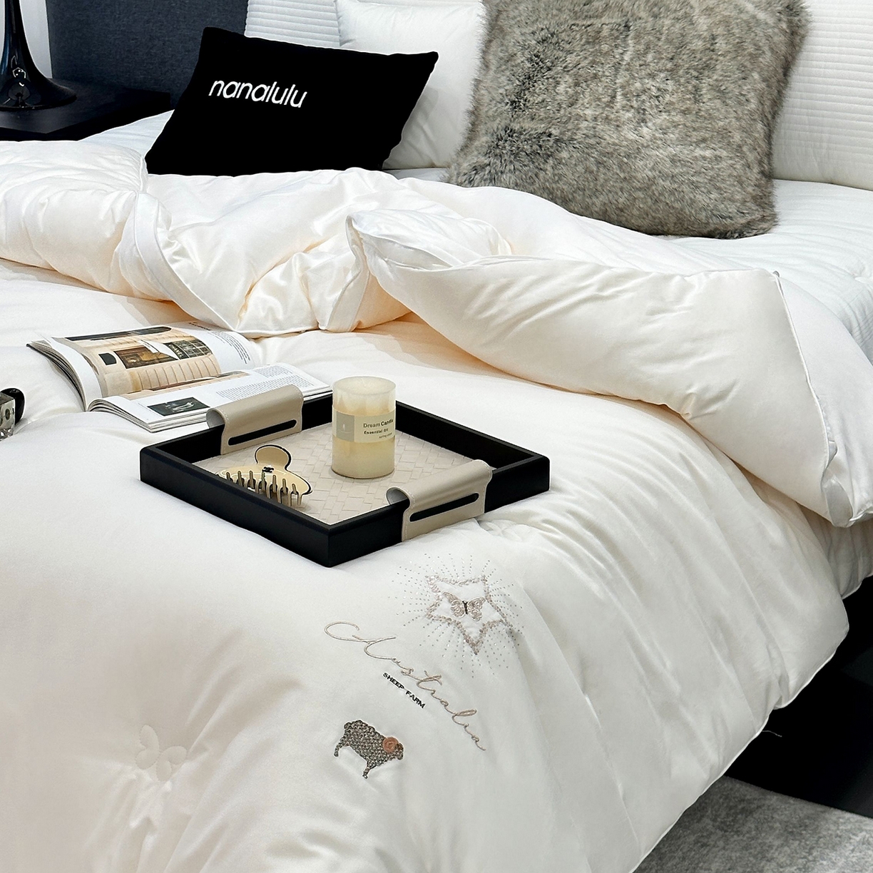 91家纺网 家纺一手货源 找家纺 （总）JUICY 橘滋家纺 2025新款澳洲进口恒温羊毛被子被芯