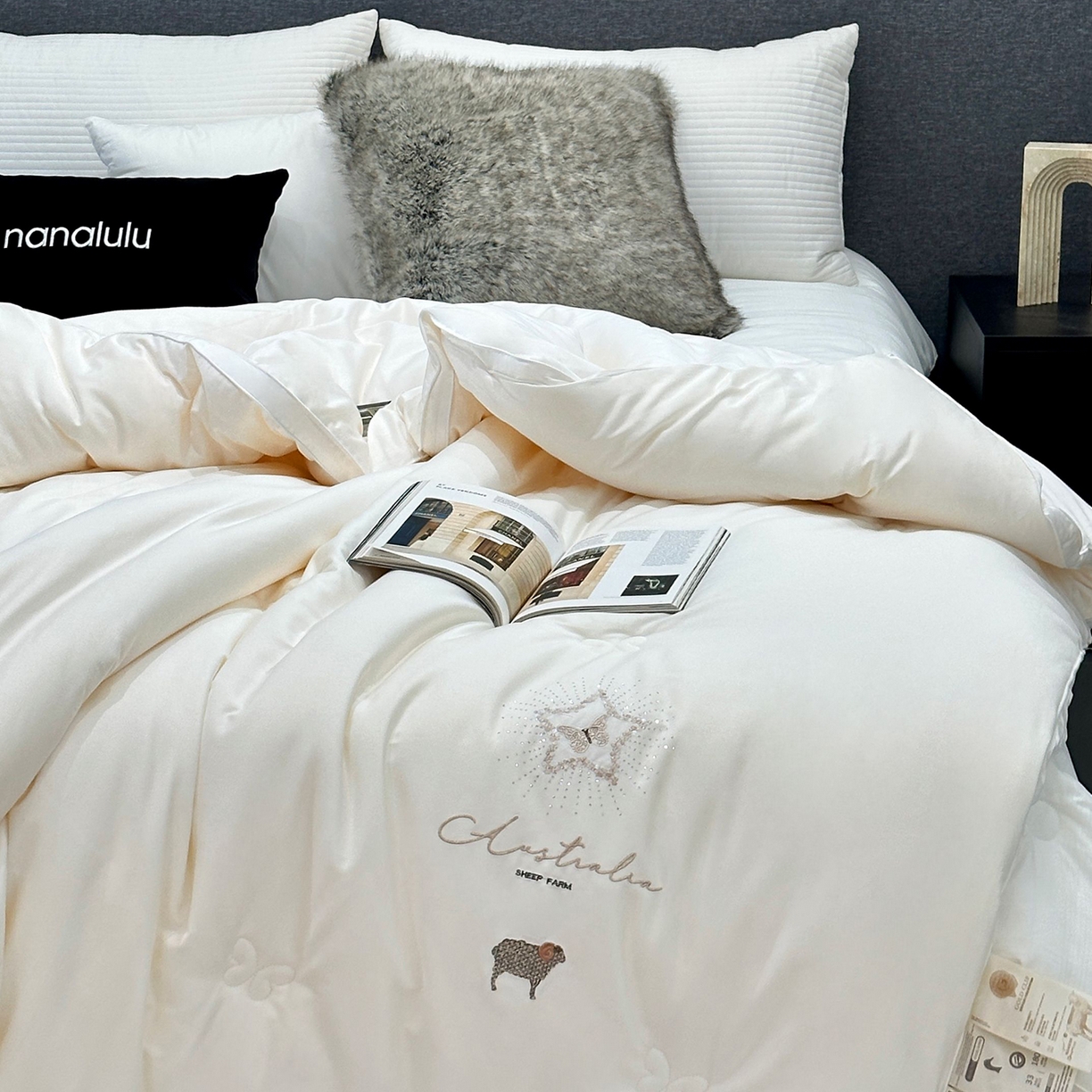 91家纺网 家纺一手货源 找家纺 （总）JUICY 橘滋家纺 2025新款澳洲进口恒温羊毛被子被芯