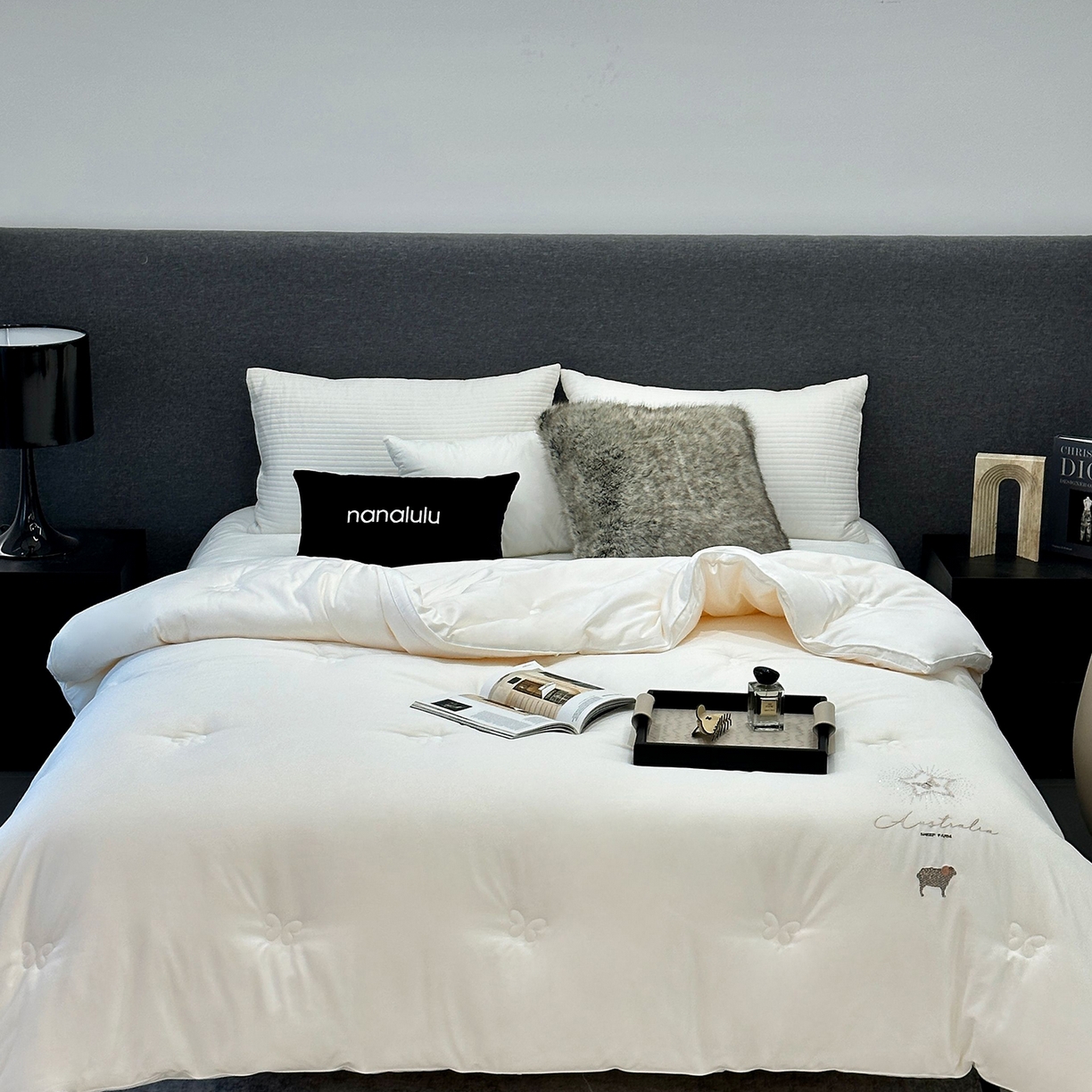 91家纺网 家纺一手货源 找家纺 JUICY 橘滋家纺 2025新款澳洲进口恒温羊毛被子被芯 澳洲进口恒温羊毛被-白色