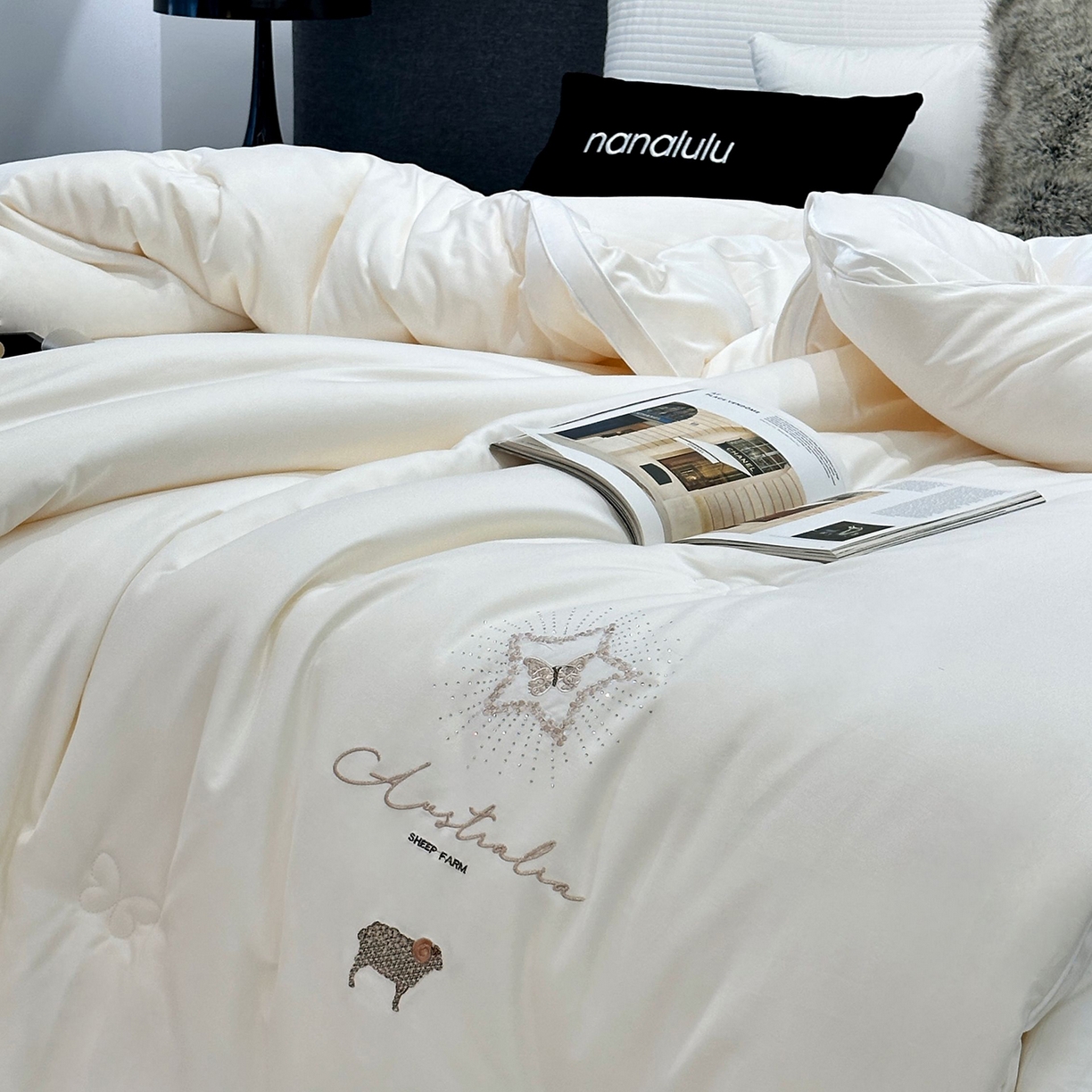 91家纺网 家纺一手货源 找家纺 JUICY 橘滋家纺 2025新款澳洲进口恒温羊毛被子被芯 澳洲进口恒温羊毛被-白色