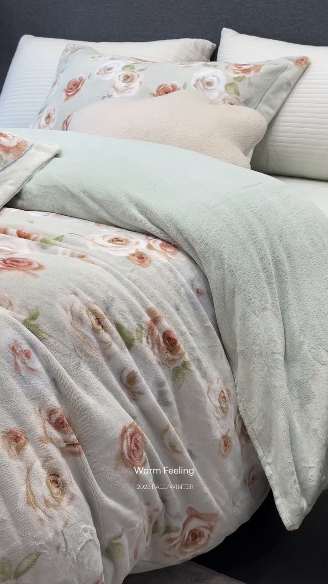 91家纺网 家纺一手货源 找家纺 JUICY 橘滋家纺 2025新款浪漫丰盈牛奶臻棉绒印花系列四件套 秋蔓