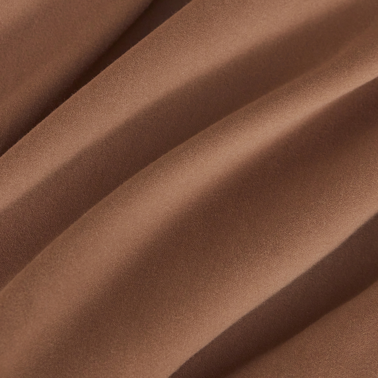 91家纺网 家纺一手货源 找家纺 秀色家纺 2025新款60支长绒棉双面加厚磨毛保暖纯棉四件套纯色被套全棉轻奢高级感 深栗色+奶油