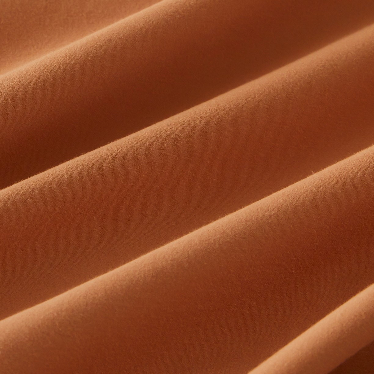 91家纺网 家纺一手货源 找家纺 秀色家纺 2025新款60支长绒棉双面加厚磨毛保暖纯棉四件套纯色被套全棉轻奢高级感 晚霞橙+深栗色