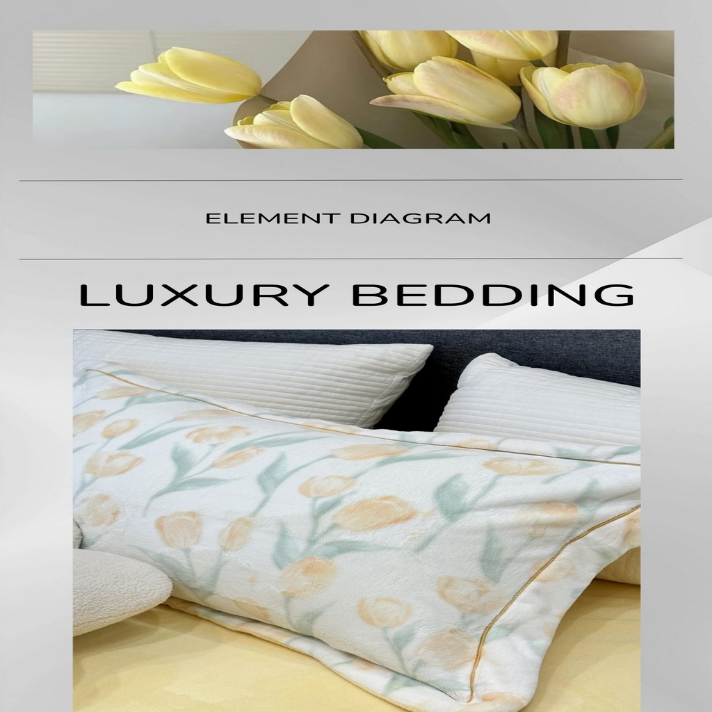 91家纺网 家纺一手货源 找家纺 JUICY 橘滋家纺 2025新款浪漫丰盈牛奶臻棉绒印花系列四件套 汀兰婉婉