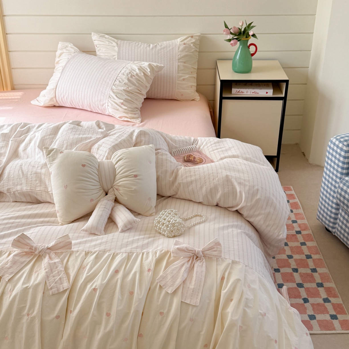 91家纺网 家纺一手货源 找家纺 （总）觅糖家纺 2025新款100%全棉色织水洗棉系列四件套