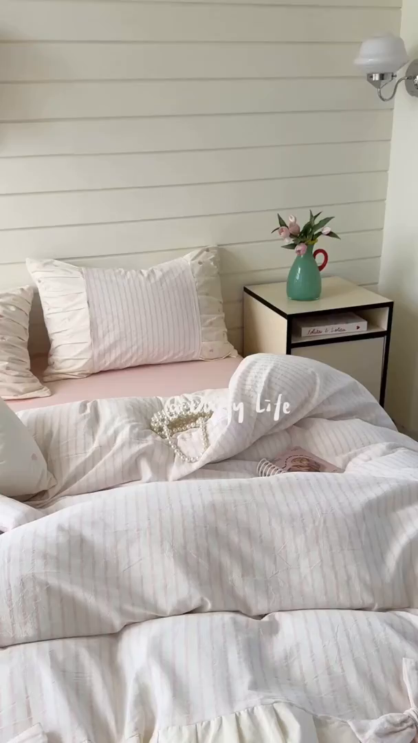 91家纺网 家纺一手货源 找家纺 （总）觅糖家纺 2025新款100%全棉色织水洗棉系列四件套