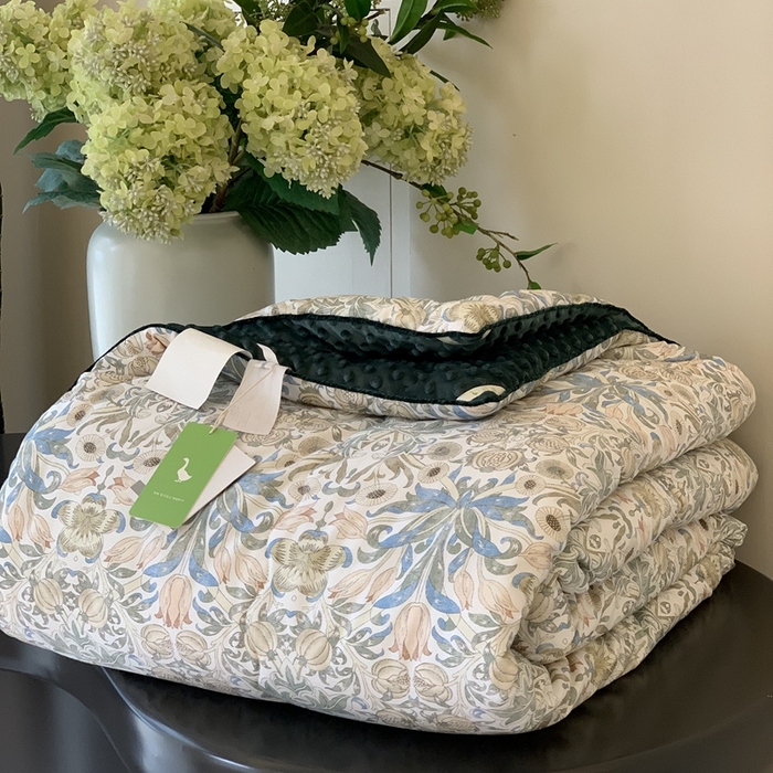 91家纺网 家纺一手货源 找家纺 汇庭 2025秋冬新款·幸运双豆春秋被系列 蔓德琳绿