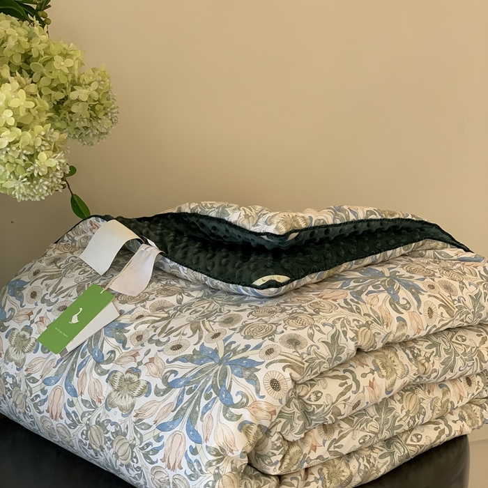 91家纺网 家纺一手货源 找家纺 汇庭 2025秋冬新款·幸运双豆春秋被系列 蔓德琳绿