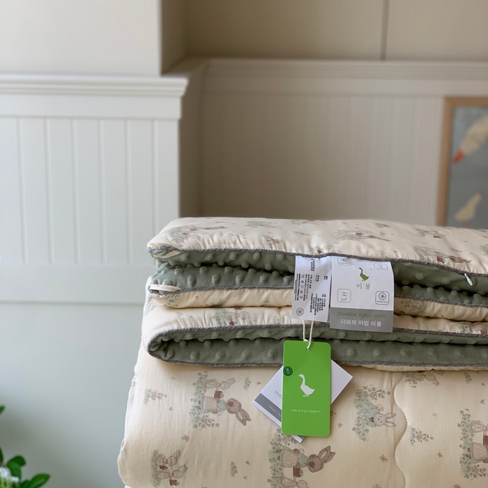 91家纺网 家纺一手货源 找家纺 汇庭 2025秋冬新款·幸运双豆春秋被系列 萌萌兔