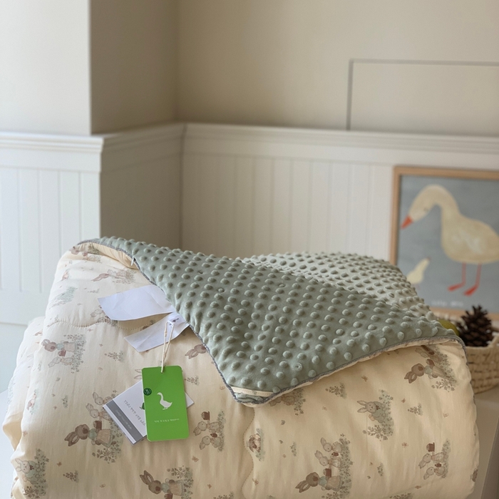 91家纺网 家纺一手货源 找家纺 汇庭 2025秋冬新款·幸运双豆春秋被系列 萌萌兔