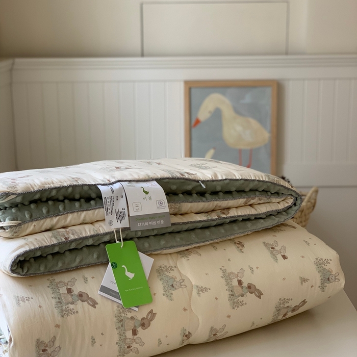 91家纺网 家纺一手货源 找家纺 汇庭 2025秋冬新款·幸运双豆春秋被系列 萌萌兔