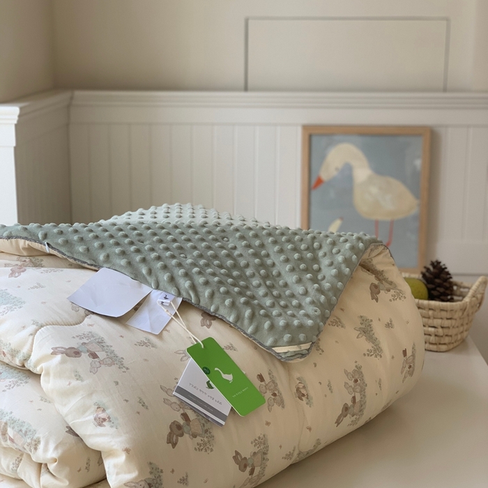 91家纺网 家纺一手货源 找家纺 汇庭 2025秋冬新款·幸运双豆春秋被系列 萌萌兔