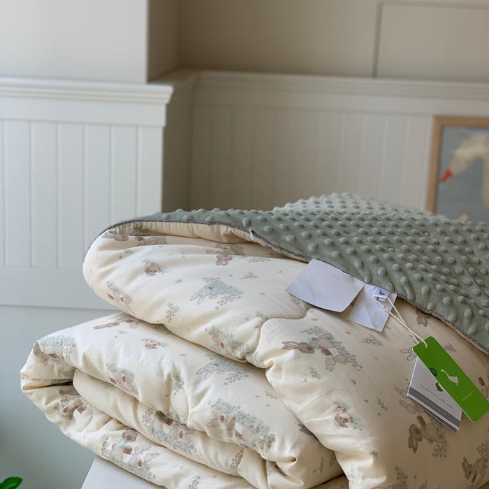 91家纺网 家纺一手货源 找家纺 汇庭 2025秋冬新款·幸运双豆春秋被系列 萌萌兔