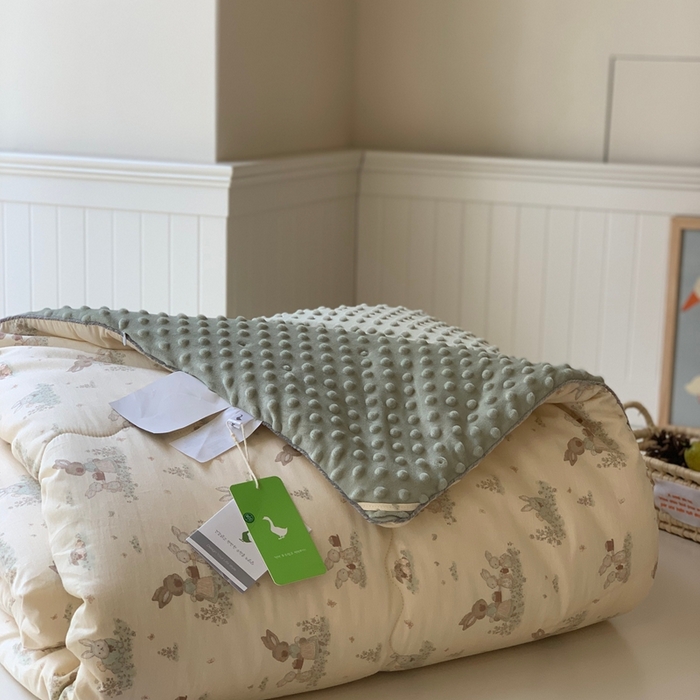 91家纺网 家纺一手货源 找家纺 汇庭 2025秋冬新款·幸运双豆春秋被系列 萌萌兔