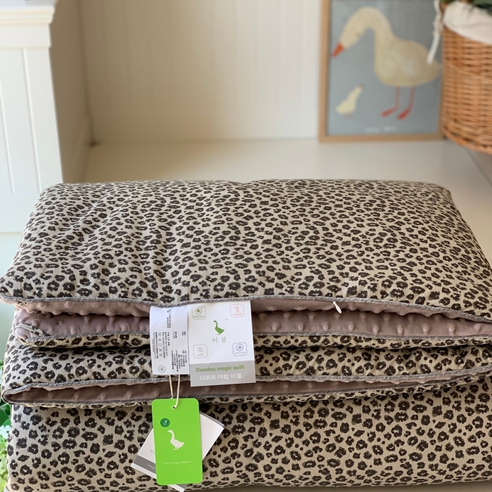 汇庭 2025秋冬新款·幸运双豆春秋被系列 摩卡豹纹