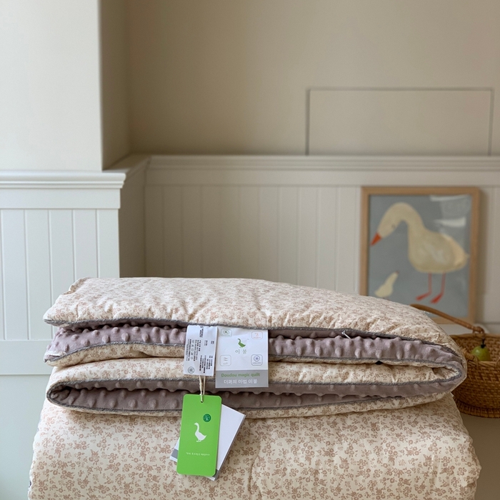 91家纺网 家纺一手货源 找家纺 汇庭 2025秋冬新款·幸运双豆春秋被系列 木槿粉