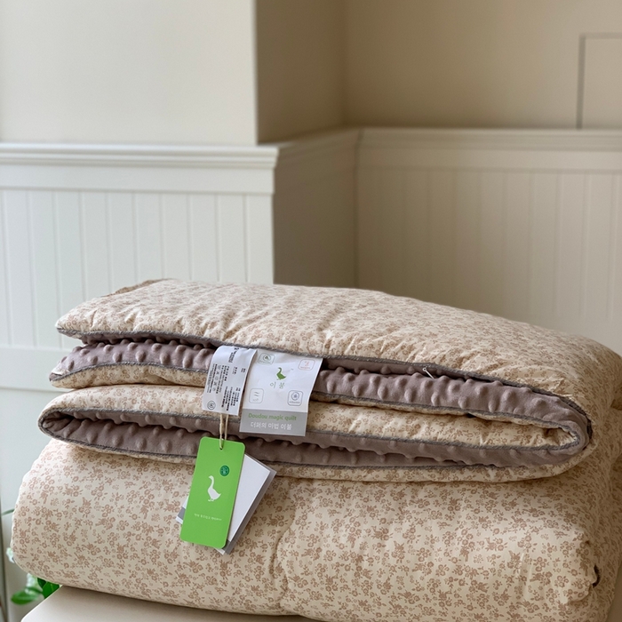 91家纺网 家纺一手货源 找家纺 汇庭 2025秋冬新款·幸运双豆春秋被系列 木槿粉