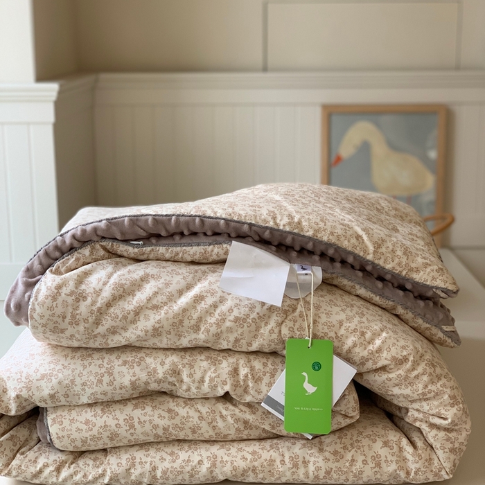 91家纺网 家纺一手货源 找家纺 汇庭 2025秋冬新款·幸运双豆春秋被系列 木槿粉