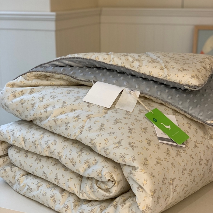 91家纺网 家纺一手货源 找家纺 汇庭 2025秋冬新款·幸运双豆春秋被系列 木槿绿