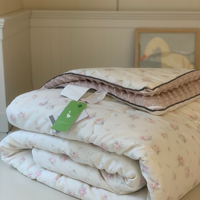 91家纺网 家纺一手货源 找家纺 汇庭 2025秋冬新款·幸运双豆春秋被系列 若兮粉