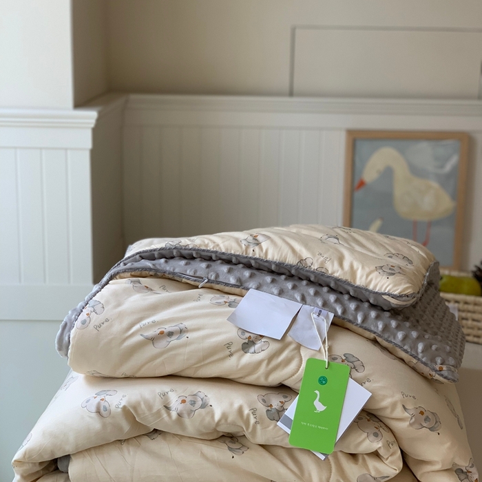 91家纺网 家纺一手货源 找家纺 汇庭 2025秋冬新款·幸运双豆春秋被系列 淘气小象