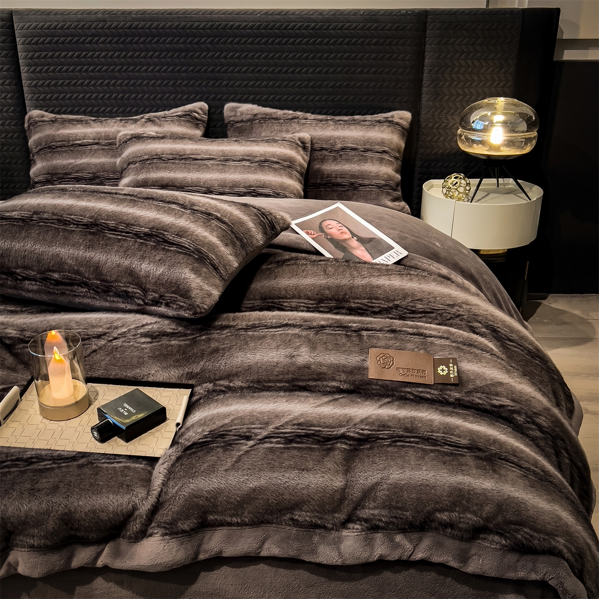 91家纺网 家纺一手货源 找家纺 （总）慕木家纺 2025新款轻奢大金貂拉链毛毯被雪山飞狐系列