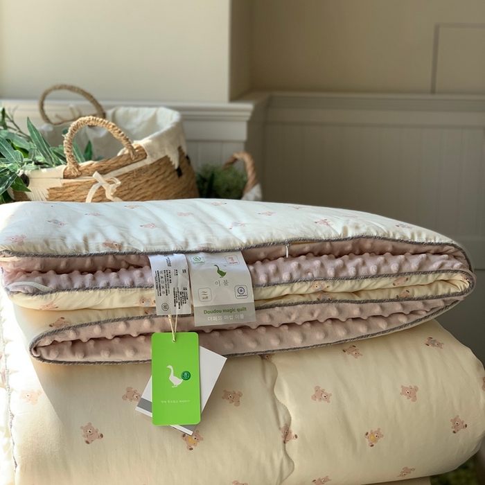 91家纺网 家纺一手货源 找家纺 汇庭 2025秋冬新款·幸运双豆春秋被系列 小奶熊