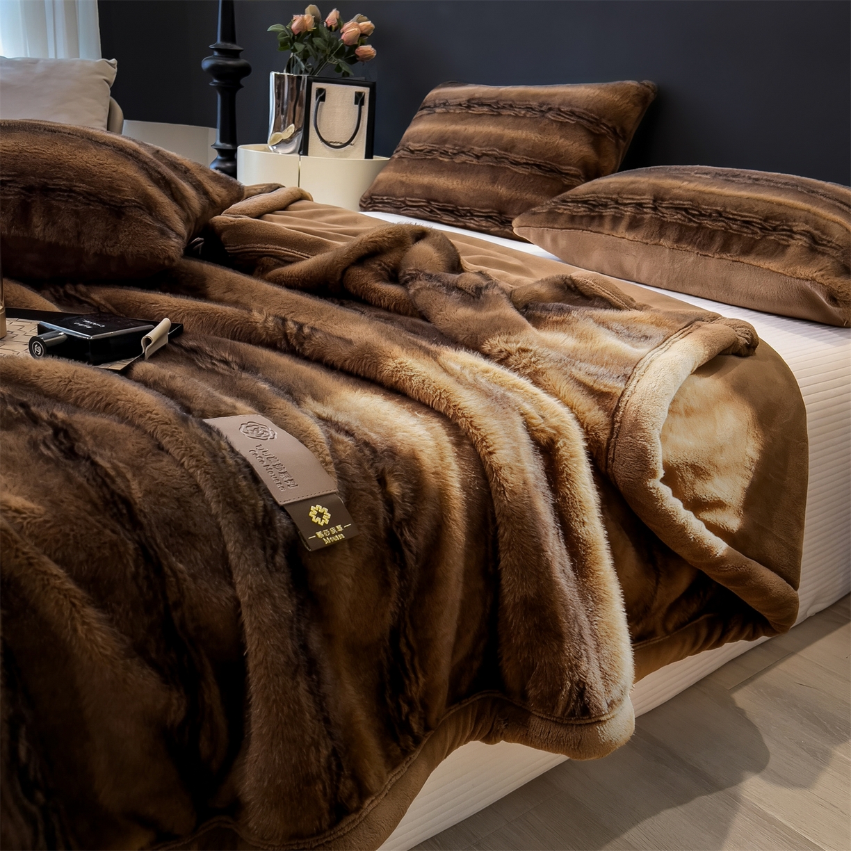 91家纺网 家纺一手货源 找家纺 （总）慕木家纺 2025新款轻奢大金貂四件套雪山飞狐系列