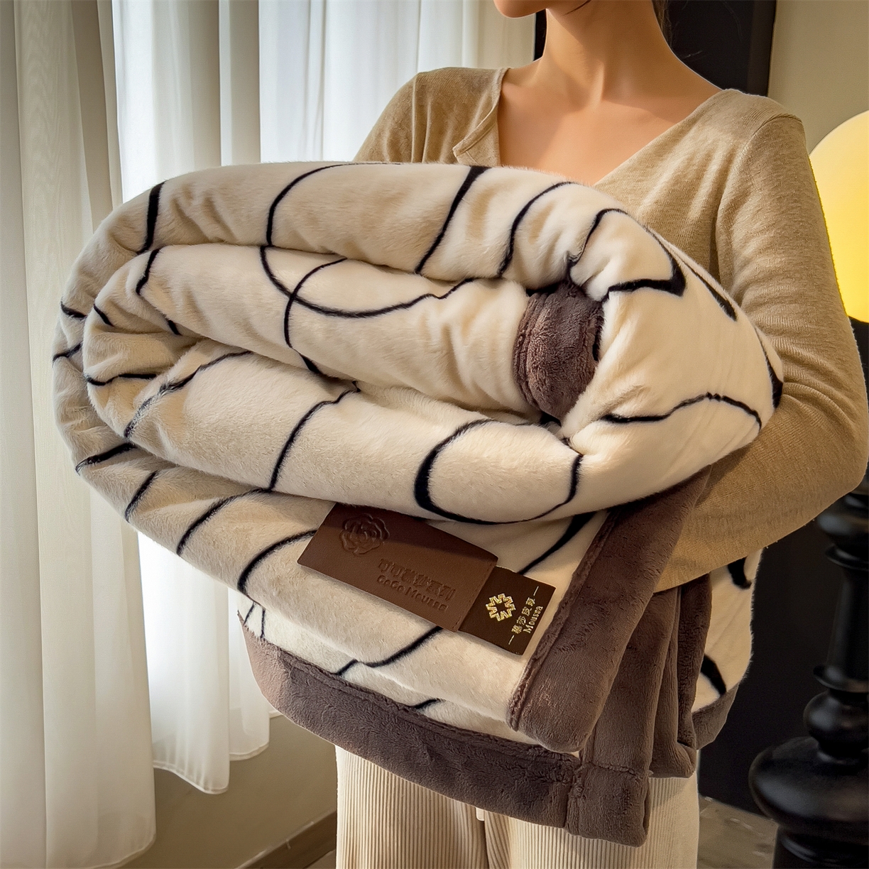 91家纺网 家纺一手货源 找家纺 （总）慕木家纺 2025新款轻奢水貂四件套可可慕莎系列