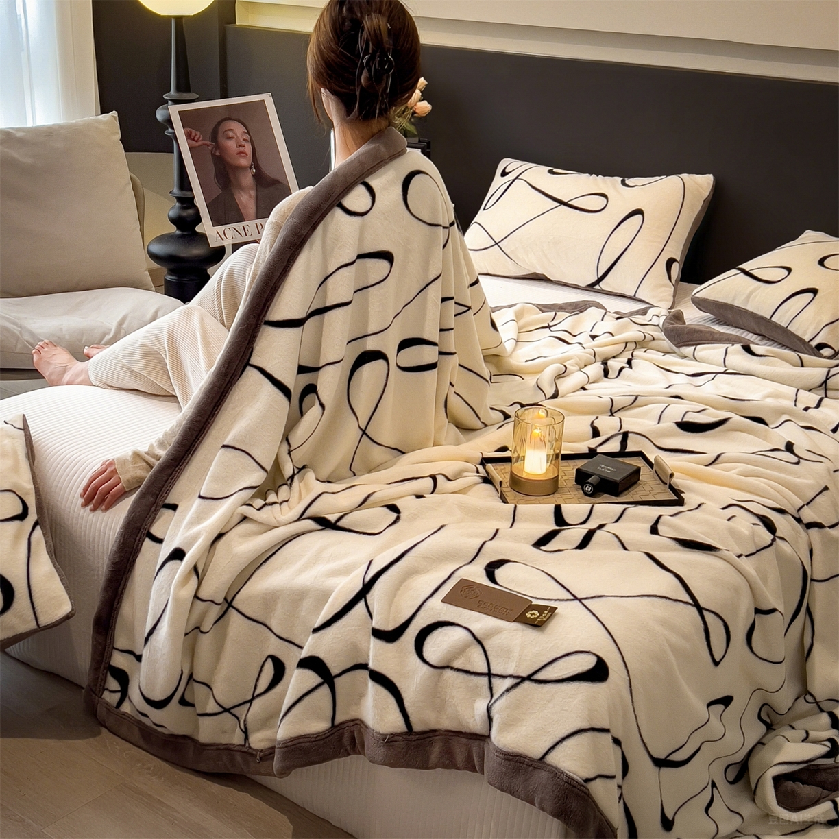 91家纺网 家纺一手货源 找家纺 （总）慕木家纺 2025新款轻奢水貂四件套可可慕莎系列