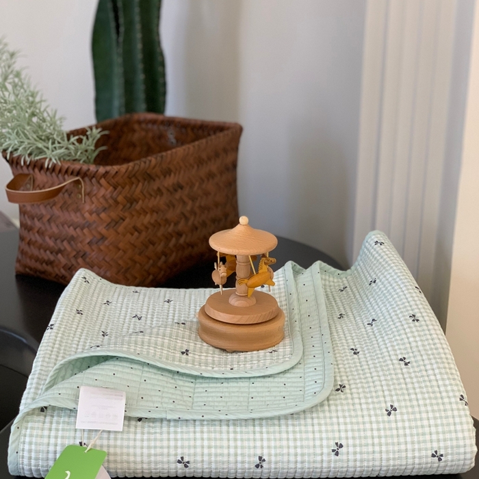 91家纺网 家纺一手货源 找家纺 汇庭 2025新款·慕斯单品床盖系列 蝶兰绿