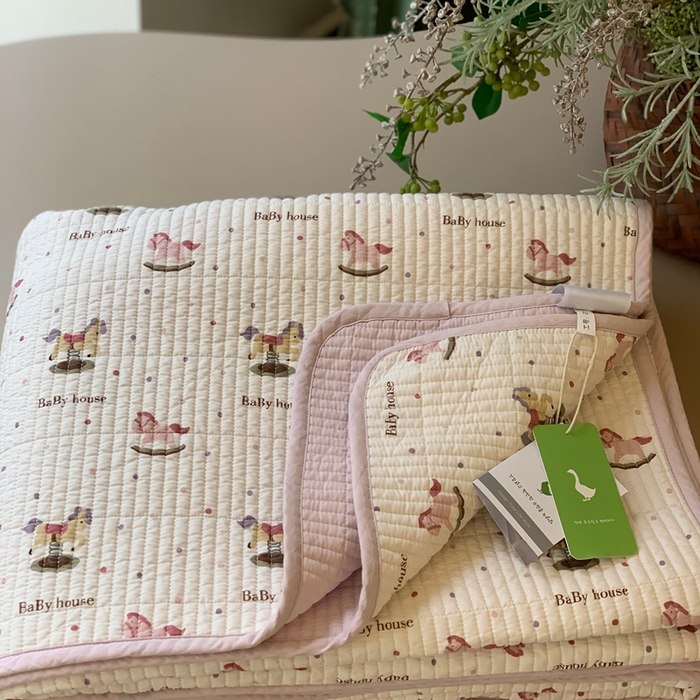 汇庭 2025新款·慕斯单品床盖系列 粉木马