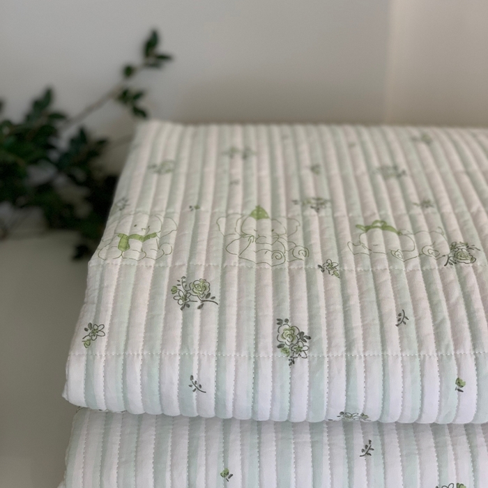 91家纺网 家纺一手货源 找家纺 汇庭 2025新款·慕斯单品床盖系列 花花象