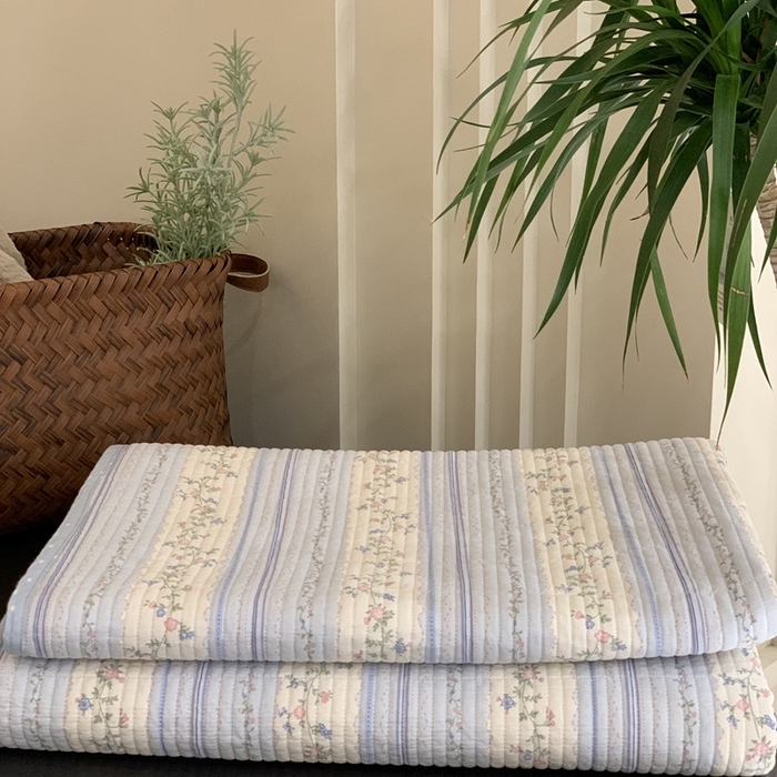 91家纺网 家纺一手货源 找家纺 汇庭 2025新款·慕斯单品床盖系列 莫奈花园