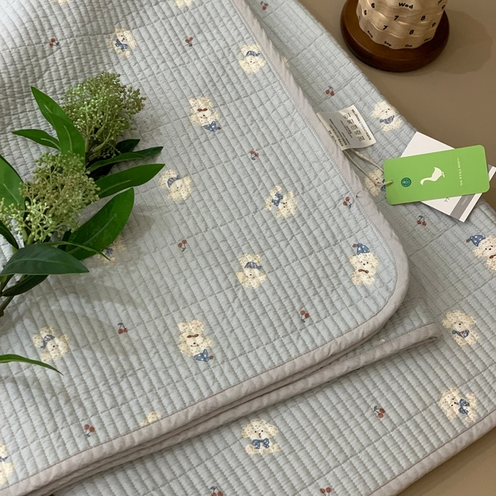 91家纺网 家纺一手货源 找家纺 汇庭 2025新款·慕斯单品床盖系列 奶油小狗