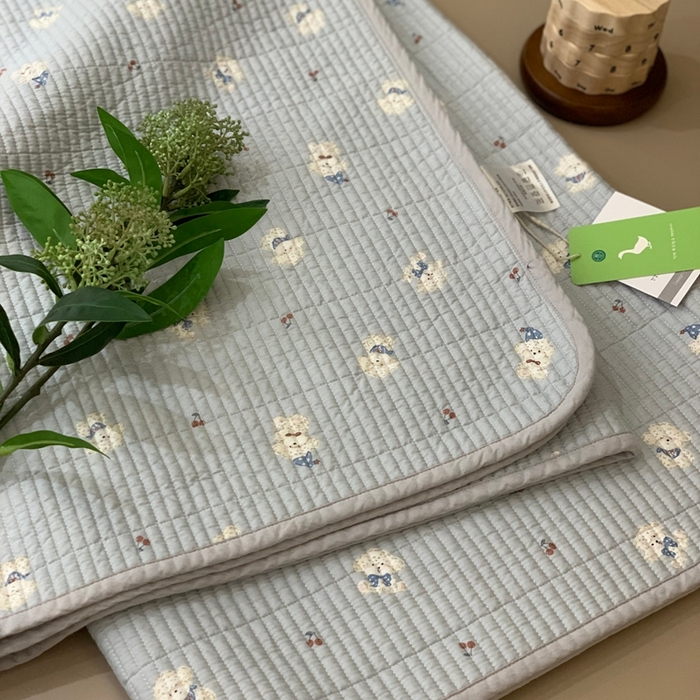 91家纺网 家纺一手货源 找家纺 汇庭 2025新款·慕斯单品床盖系列 奶油小狗