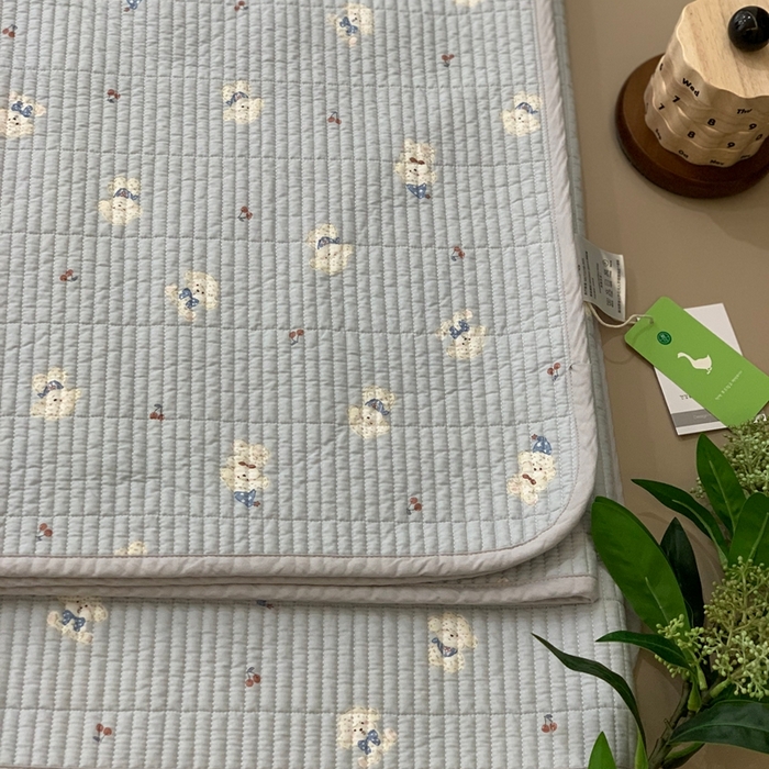 91家纺网 家纺一手货源 找家纺 汇庭 2025新款·慕斯单品床盖系列 奶油小狗