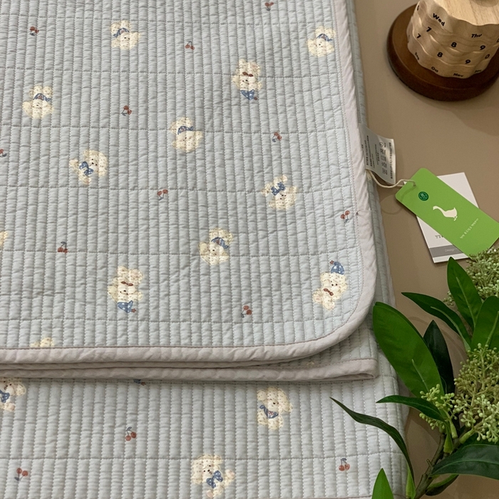 91家纺网 家纺一手货源 找家纺 汇庭 2025新款·慕斯单品床盖系列 奶油小狗