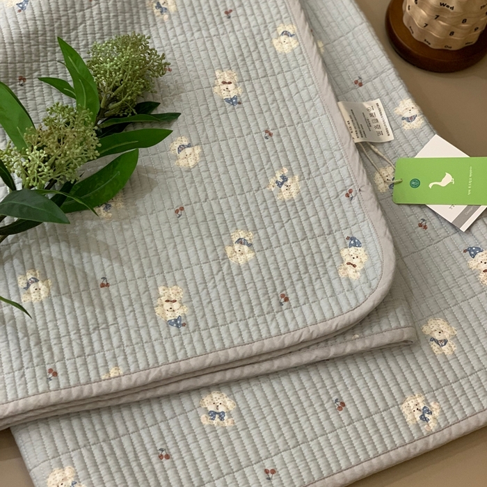 91家纺网 家纺一手货源 找家纺 汇庭 2025新款·慕斯单品床盖系列 奶油小狗