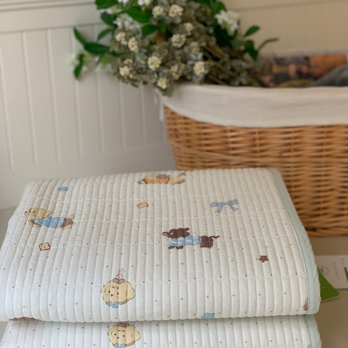 91家纺网 家纺一手货源 找家纺 汇庭 2025新款·慕斯单品床盖系列 元气小狗