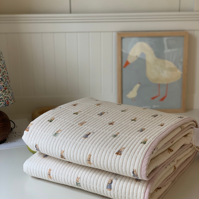 91家纺网 家纺一手货源 找家纺 汇庭 2025新款·慕斯单品床盖系列 元气小兔